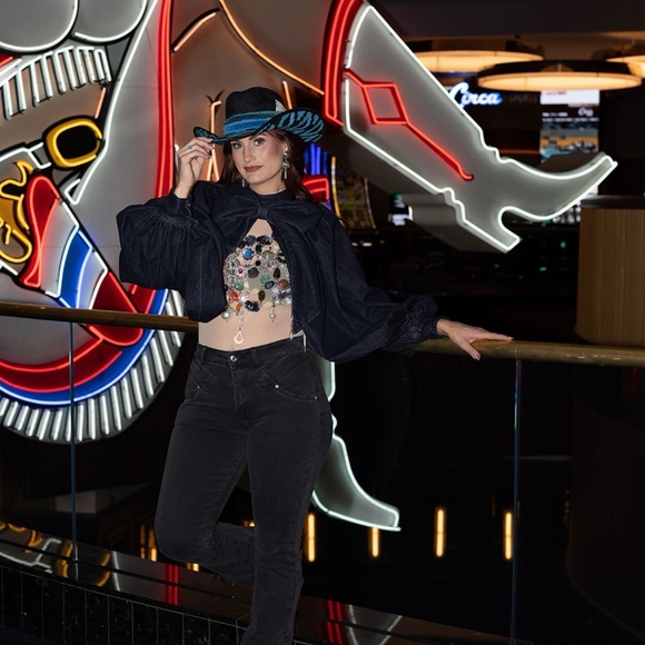 LET THE FEELINGS TAKE CONTROL BEADED BRALETTE - S/M - Picture 2 of 2